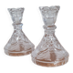 Paire de bougeoir en cristal ciselé