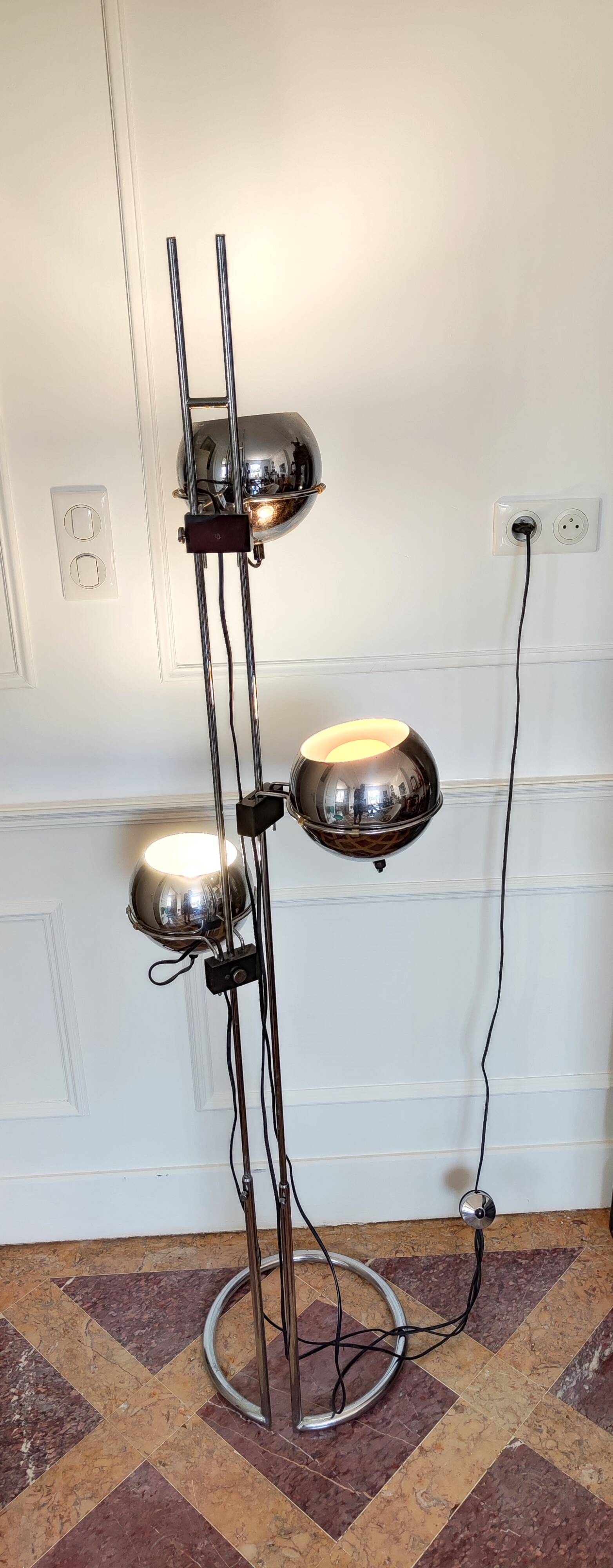 Vintage "Eye Ball" Floor Lamp By Goffredo Reggiani Circa1970