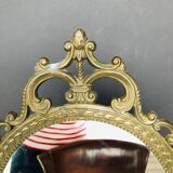 Antique table mirror in gilded bronze