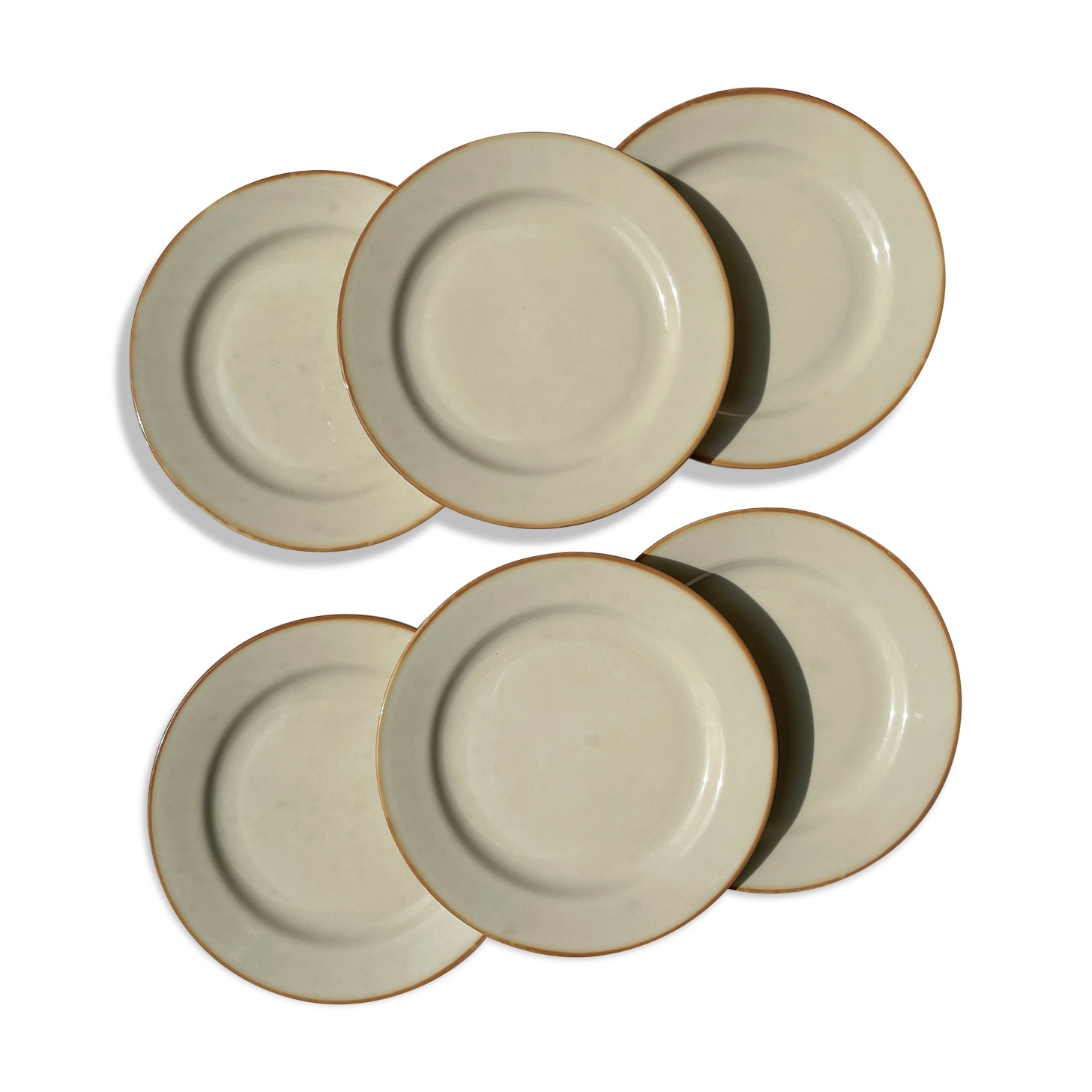 6 Flat plates in beige sandstone Tulowice Poland 1970