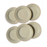 6 Flat plates in beige sandstone Tulowice Poland 1970