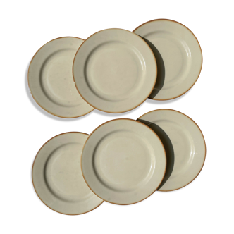 6 Flat plates in beige sandstone Tulowice Poland 1970