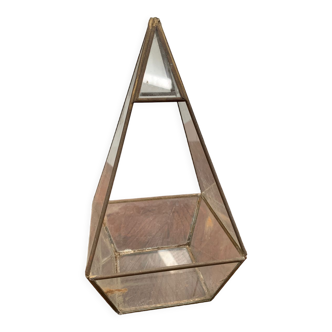 Tea box brass pyramid format