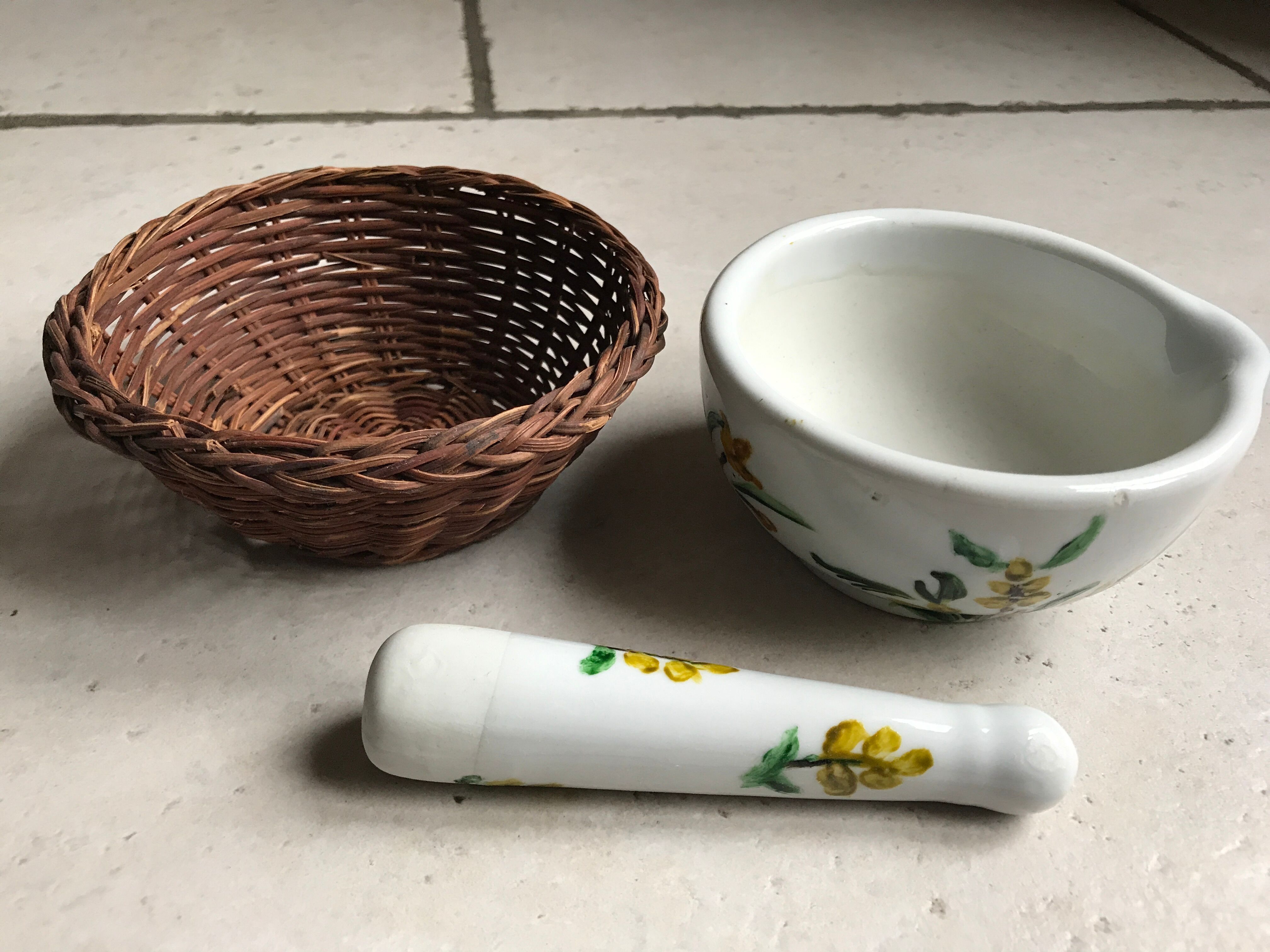 Ensemble mortier et pilon