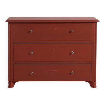 Commode ancienne en terre cuite rouge (vers 1920) #91