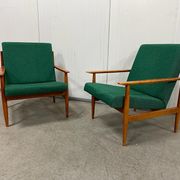 Pair of green armchairs by Frantisek Jirak for TON Bystřice