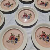 9 assiettes plates en porcelaine villeroy et boch modele 1584 25 cm