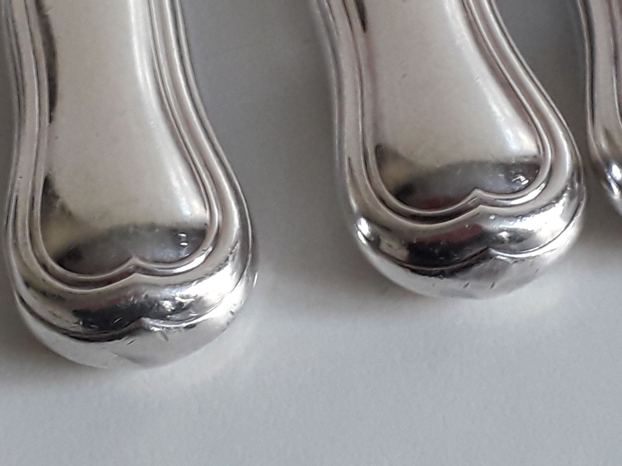 Set of 12 knives silver metal and stainless steel violin model Ercuis