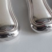 Set of 12 knives silver metal and stainless steel violin model Ercuis