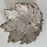 Raku ceramic leaf bowl – unique piece