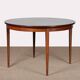 Round extendable dining table in rosewood, Rio, 1960.
