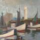 Huile su panneau suédois – « Bateaux » par Eskil Skans