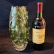 Large glass vase in Czech, lily flower model by Rudolfova Hut.