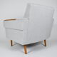 Mid-century modern armchair, restored, 1960, light grey