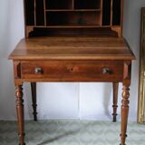 Walnut sloped sorting desk