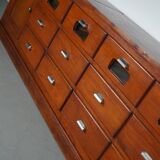 large vintage french oak haberdashery cabinet or shop counter, 1950s