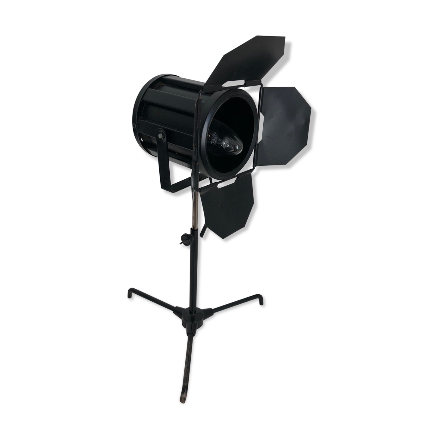 Vintage black projector lamp 1970 - 40 cm