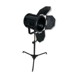 Vintage black projector lamp 1970 - 40 cm