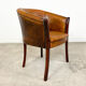 Vintage sheep leather club chair high tub Enschede