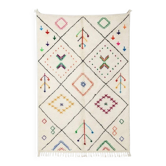 Colourful Berber patterned rug