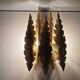 HUGE Brutalist Brass Wall Lamp by Svend Aage Holm Sørensen, Denmark 1960s