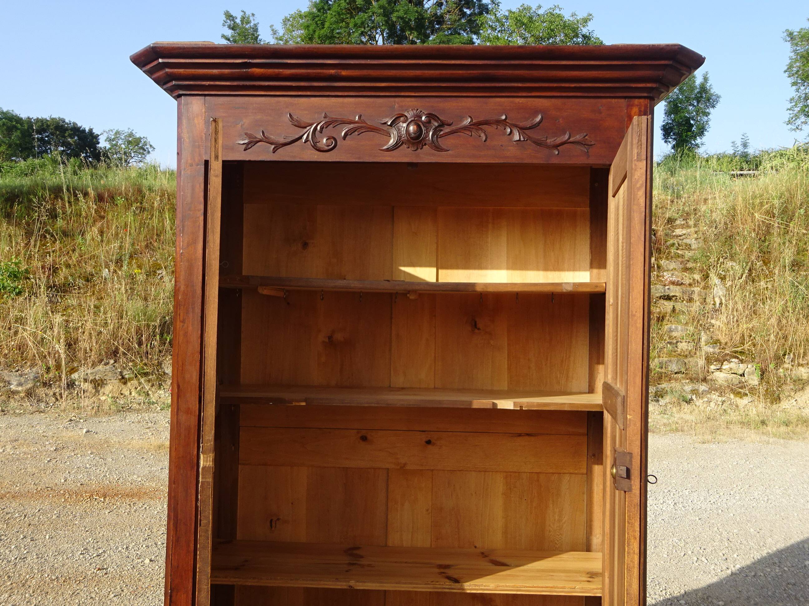 Louis Philippe style walnut wardrobe