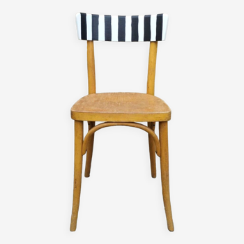 Striped bistro chair