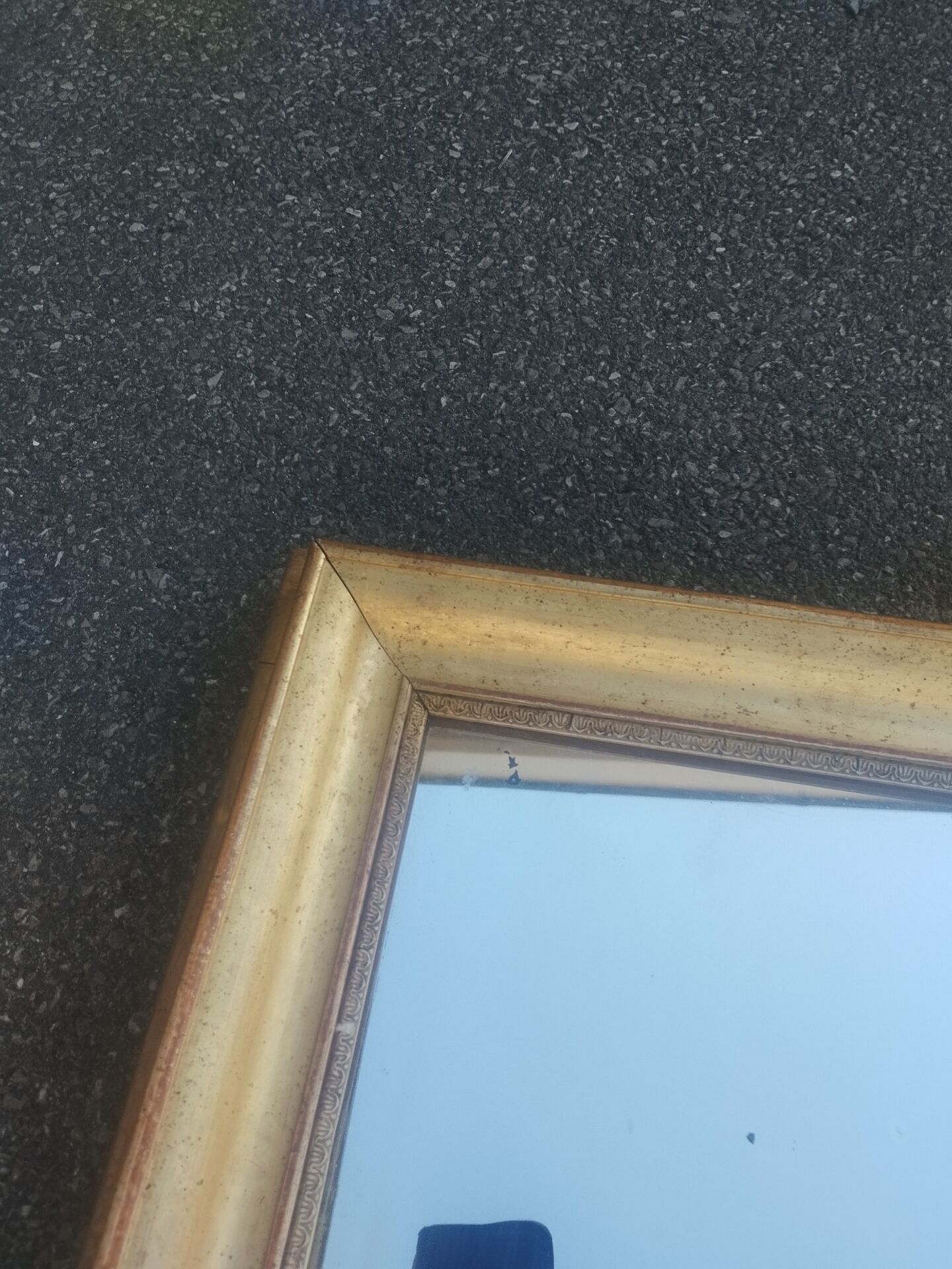 Miroir ancien en stuc doré époque xixeme