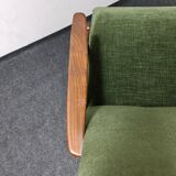Vintage Dutch design teak armchair