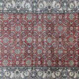 Kashmir carpet in wool and hand-knotted silk