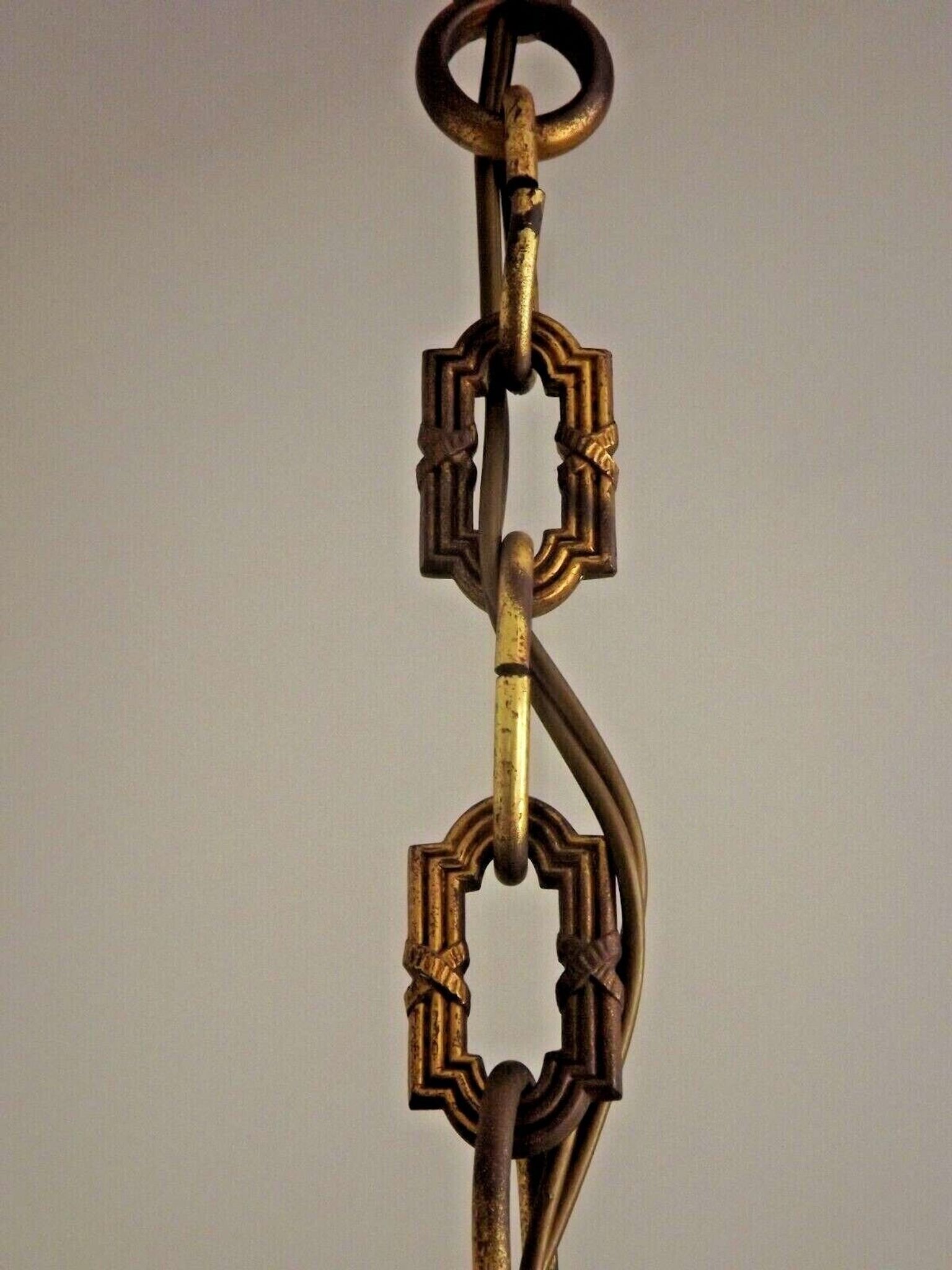 French art nouveau bronze empire style 6 lights chandelier