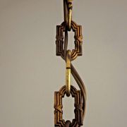 French art nouveau bronze empire style 6 lights chandelier