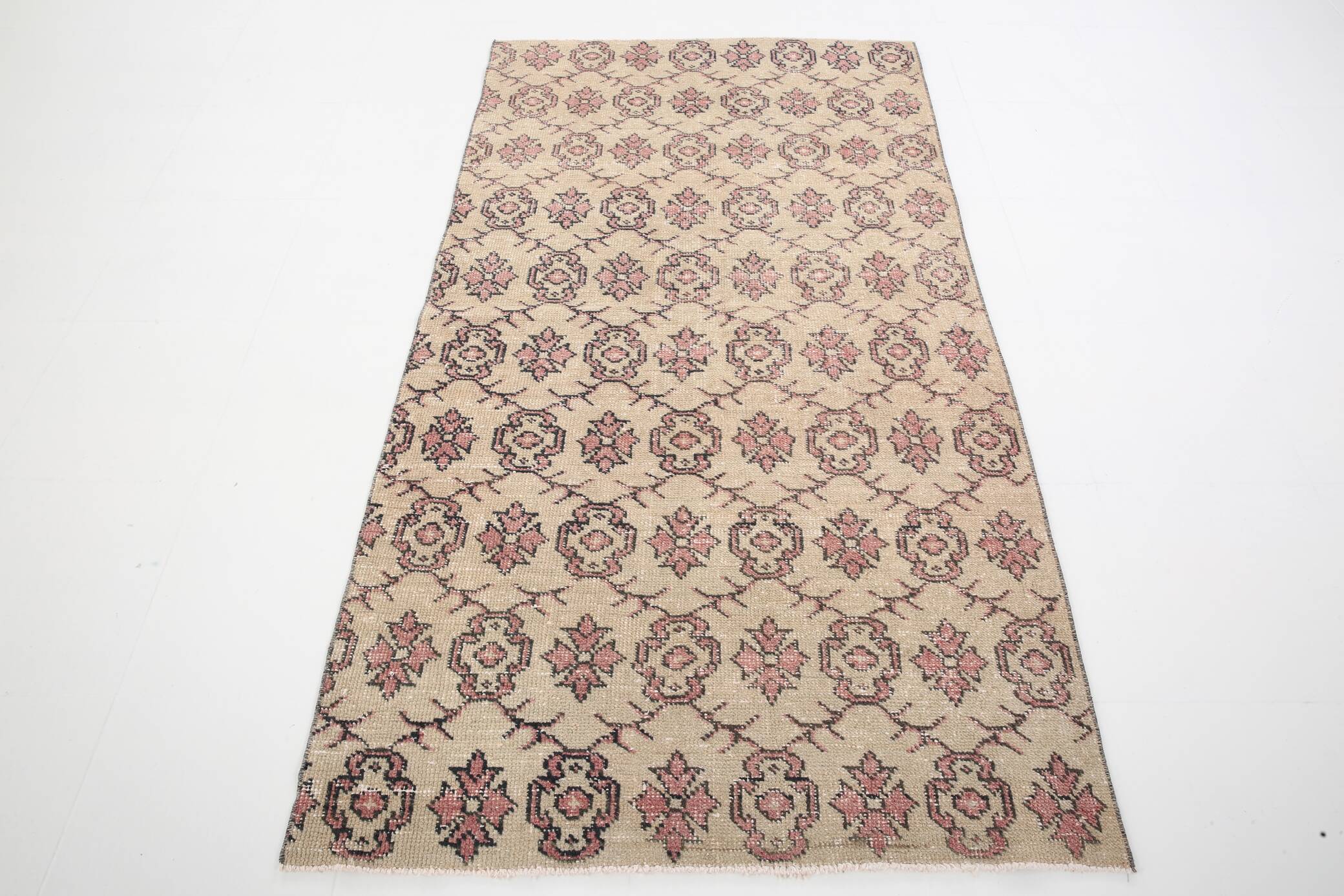 4x7 Rug For Living Room Soft Pastel Vintage Rug, 117x213Cm SK 3456