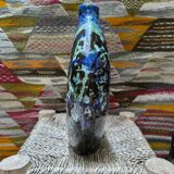 Tamegroute ceramic vase with central hole, handmade in Morocco. Unique and original object for you