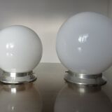 Ceiling lamp ball opaline white art deco years 30 40