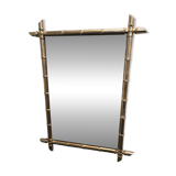 Ancien miroir bois bambou