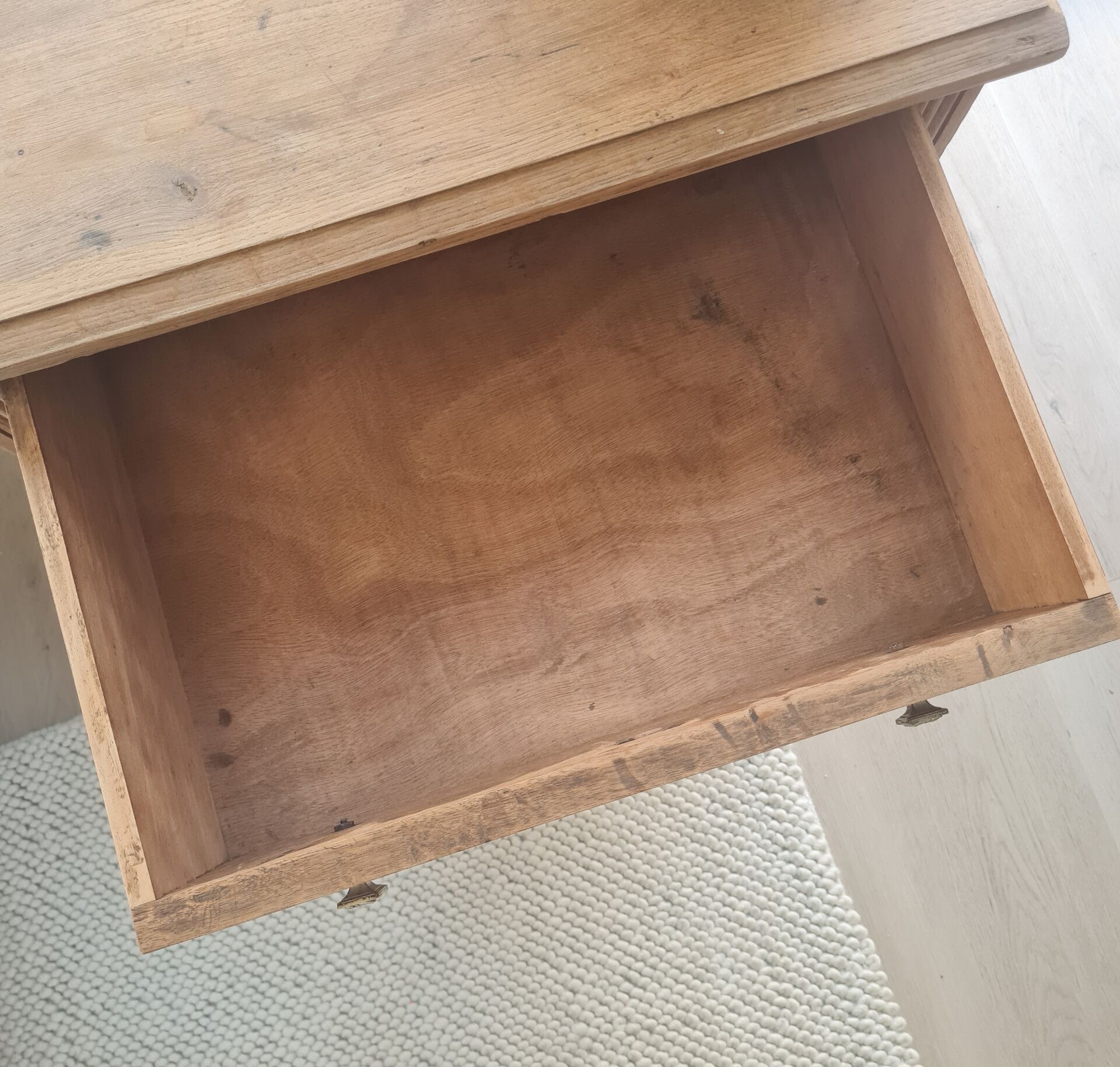Petite commode 3 tiroirs bois brut- finition bois brut - 81 cm