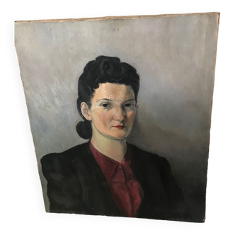 Oil on canvas Portrait of a woman
