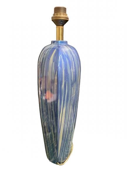 Blue ceramic table lamp base