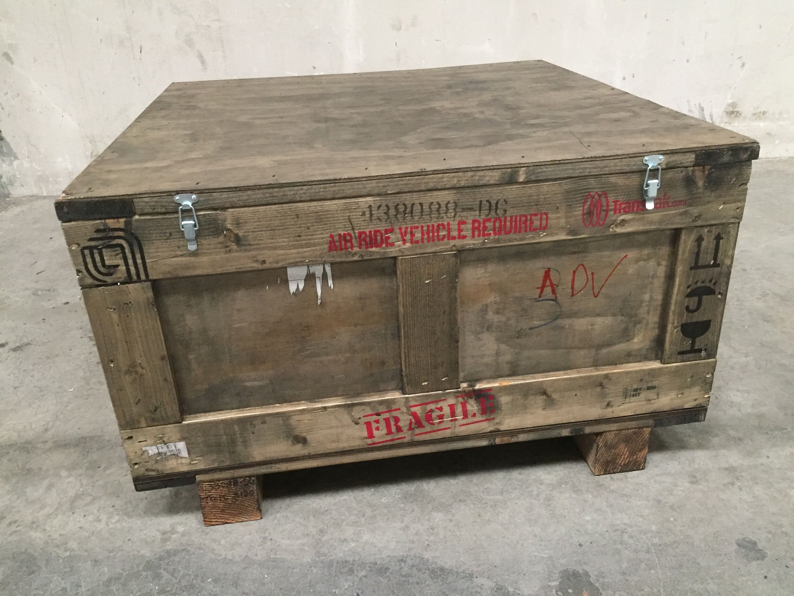 Coffee table industrial boot