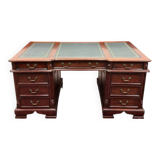 English Chesterfield Desk with Green Leather