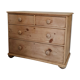 Old English chest of drawers in pine entirely sanded