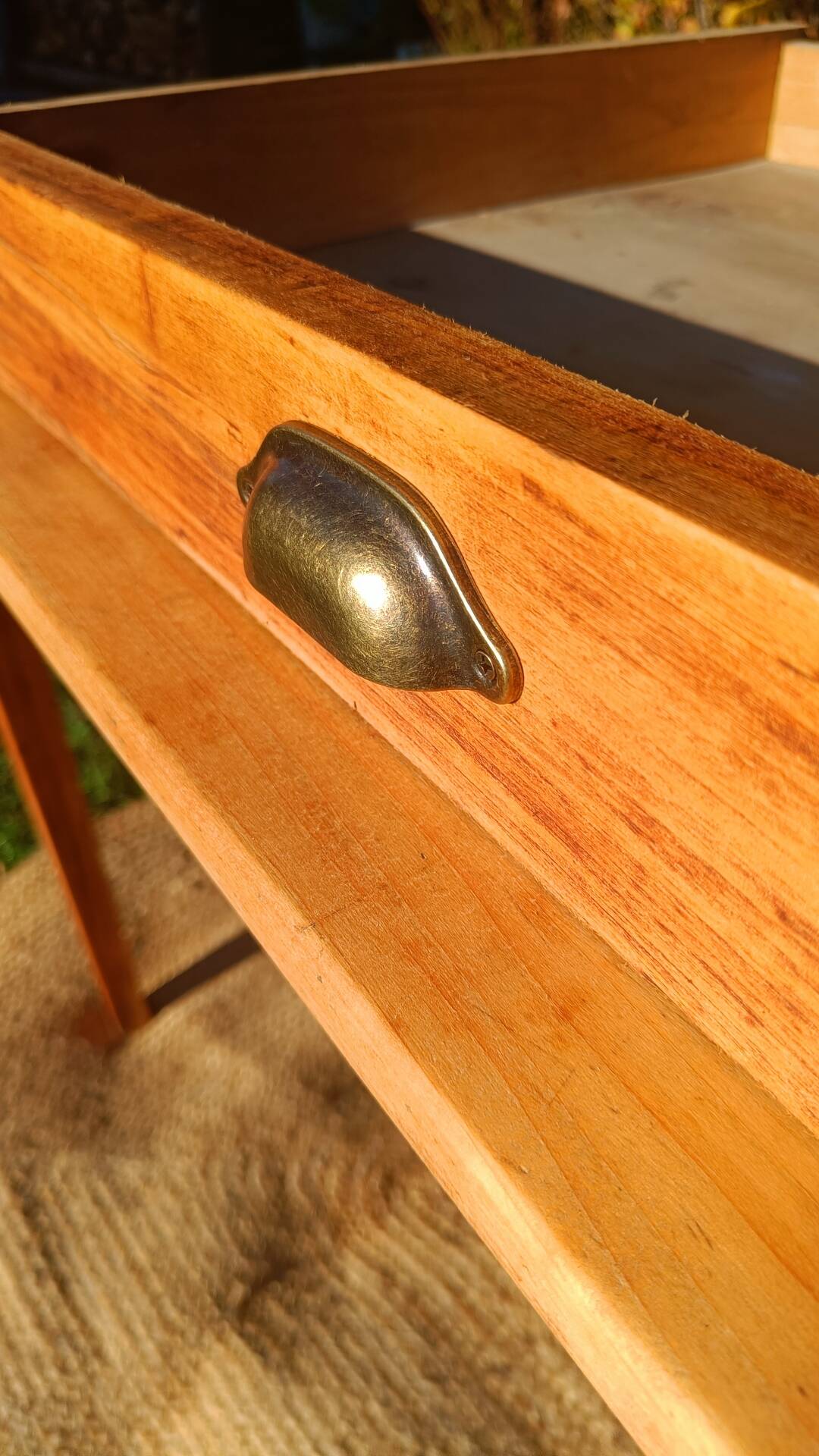 Table bureau bois brut