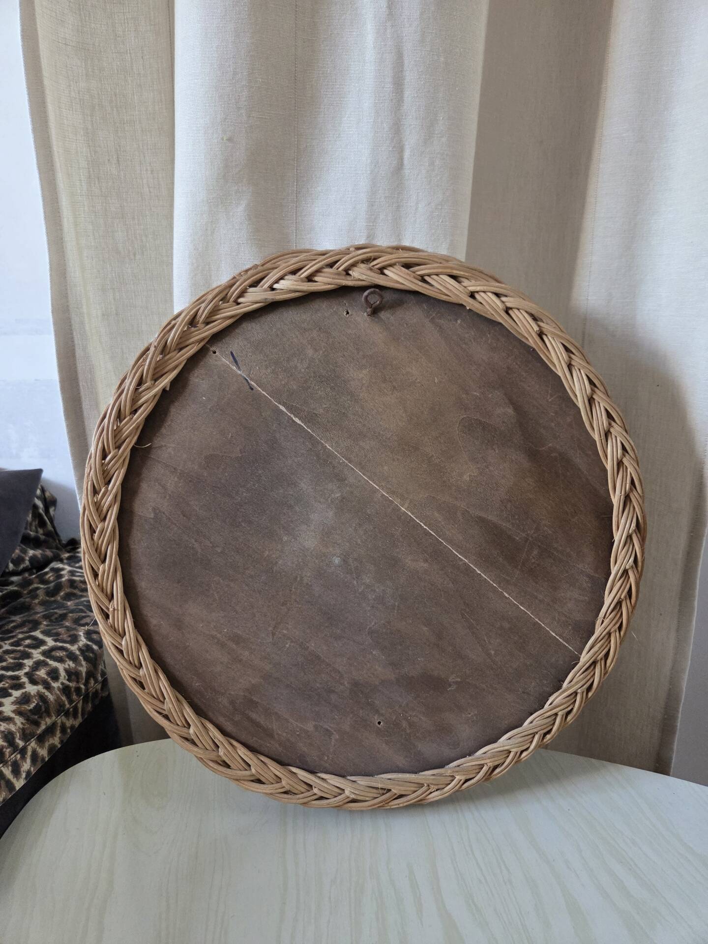 Period rattan mirror