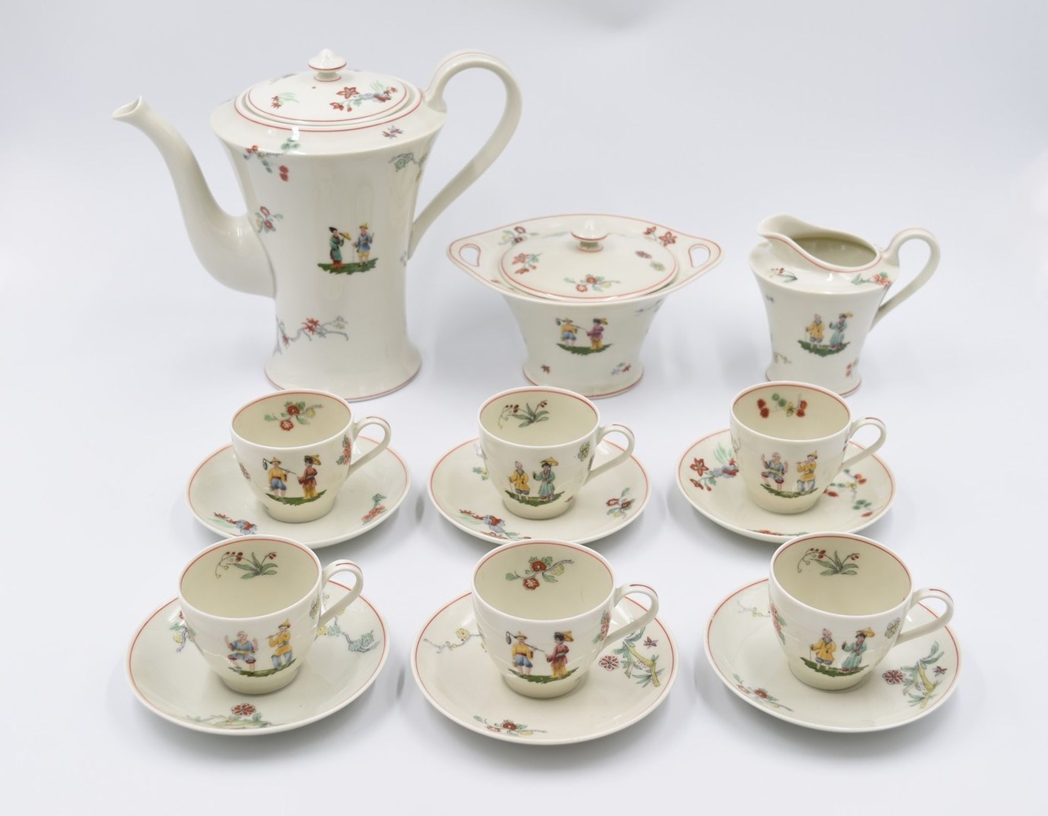 Limoges Haviland porcelain coffee service for Au Vase Etruscan chinese décor
