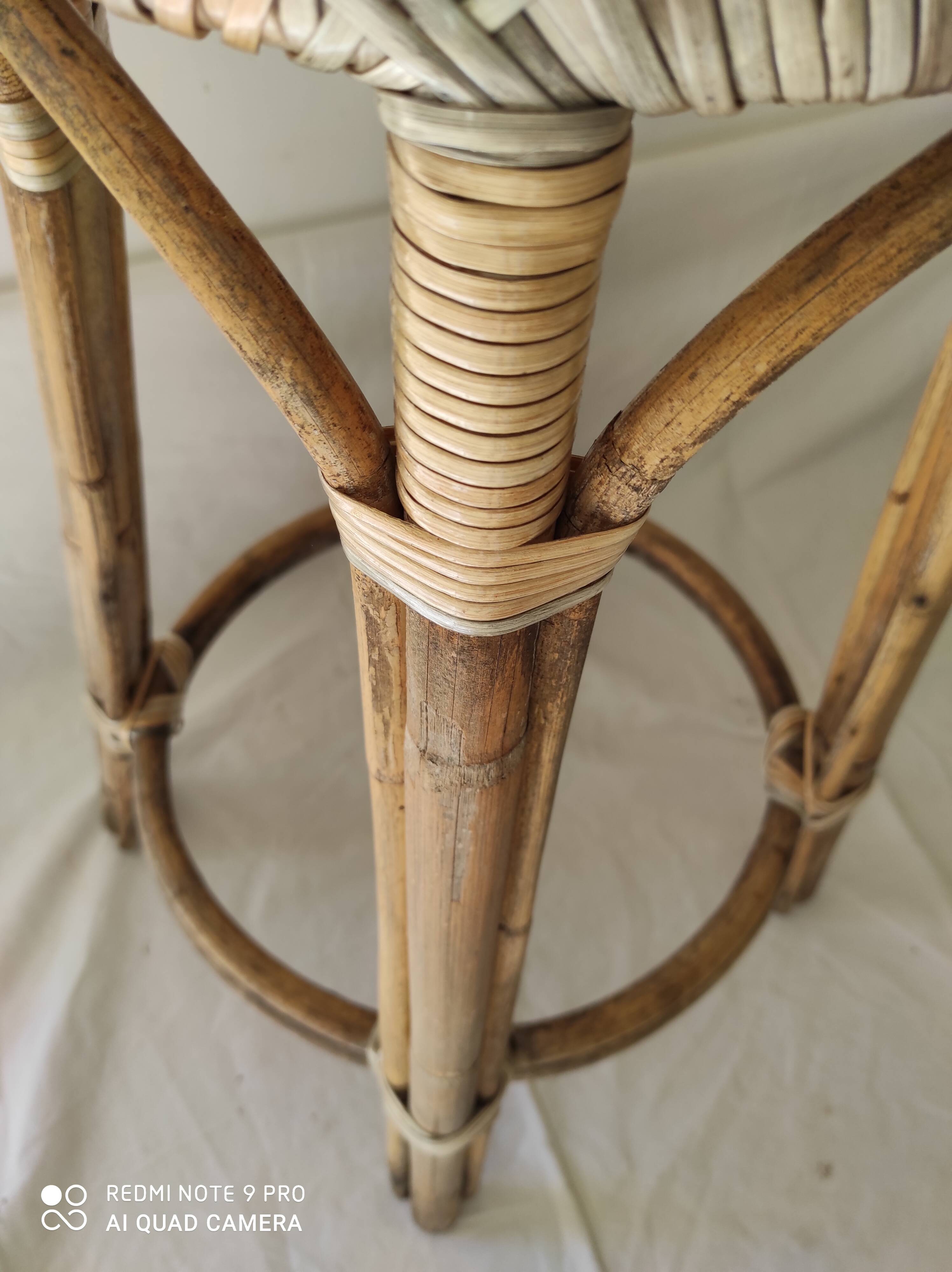 Rattan bar stool