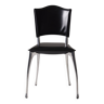 Protis black leather chair