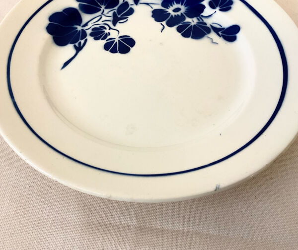 Lot de 8 assiettes plates Badonviller Capucine – faïence française