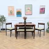 6 chaises scandinaves vertes vintage