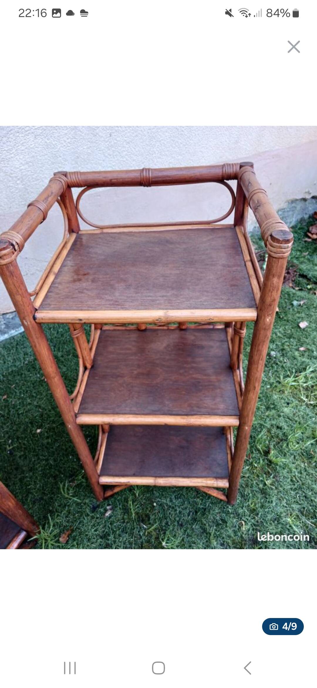 Paire de chevets en rotin